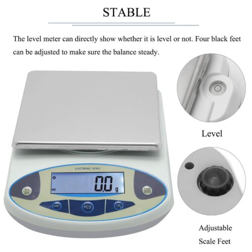 ZOCWJK Laboratory Digital Scale, High-Precision Balance Electronic Scale,with Display,Maximum Weighing: 5000g, for Laboratory( - Image 4