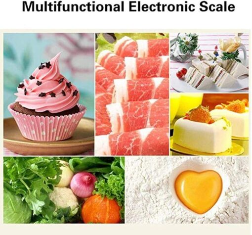 ZOCWJK Electronic Scales Precision 0.5G Platform Scale ABS Plastic Digital Kitchen Scales with LCD Display Scales(White-10kg/0.5g - Image 2