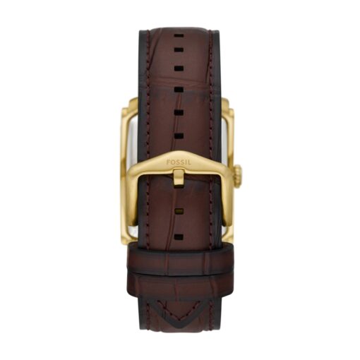 Fossil Men's Carraway Quartz Stainless Steel and Leather Three-Hand Watch, Color: Gold, Brown (Model: FS6011) - Image 7