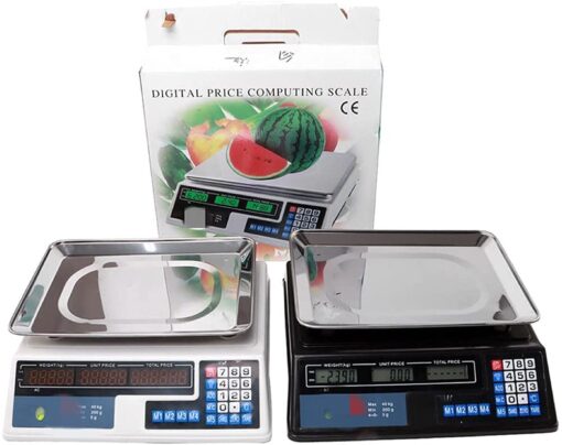 ZOCWJK Electronic Scales Digital Electronic Scales Digital Price Computing Scale, Electronic Digital Scales for Food Meat Fruit Produce, with LED Tare Zero Function, 40KG/2( - Image 4