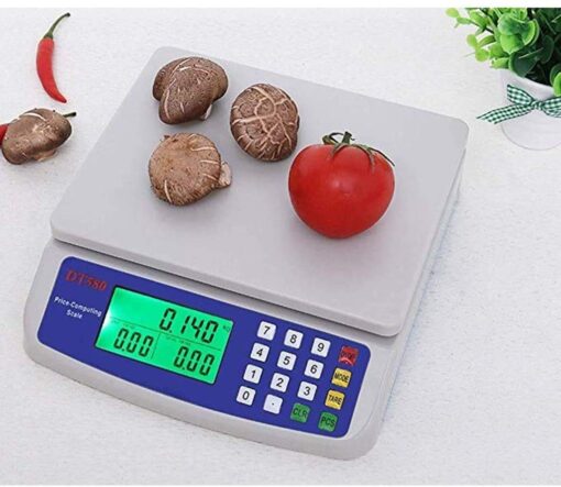 ZOCWJK Electronic Scales Precision 0.5G Platform Scale ABS Plastic Digital Kitchen Scales with LCD Display Scales(White-10kg/0.5g - Image 4