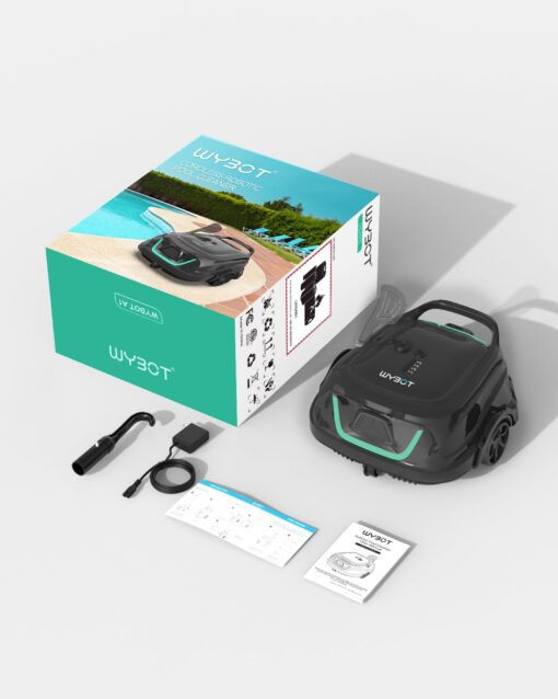 WYBOT Robotic Pool Cleaner, Cordless Pool Vacuum Robot with 120 Mins Runtime, Fast Charging, Powerful Suction, Self-Parking, Double Filters,Ideal for Above Ground Pools up to 1076 Sq.ft - Image 2