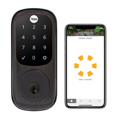 Yale Assure Lock, Oil Rubbed Bronze Wi-Fi Connected Smart Lock with Back-Up Key and Digital Touchscreen Keypad for Combination Input, ‎YRD226-CBA-0BP