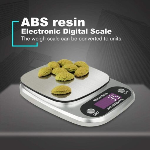 ZOCWJK Digital Scales Food,Kitchen Food Scales Jewelry Electronic Scale 10Kg/1G Stainless Steel Electronic Scale for Kitchen Baking Jewelry Scale High Precision Jewelry Bal( - Image 4