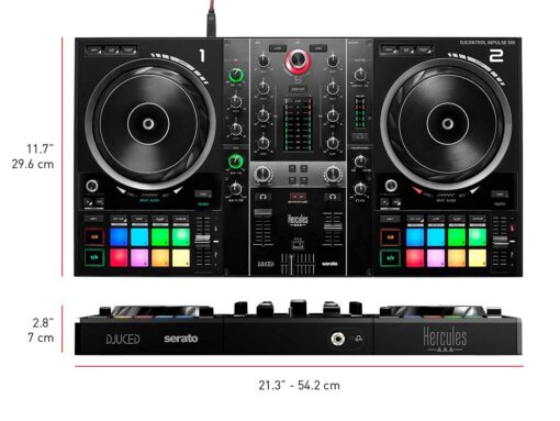 Hercules DJControl Inpulse 500: 2-deck USB DJ controller for Serato DJ and DJUCED (included) - Image 7