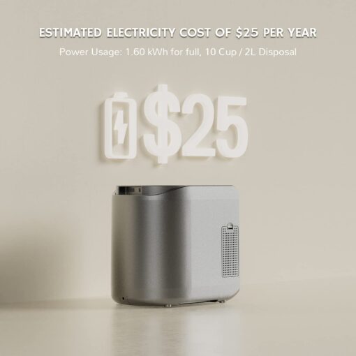 Airthereal Revive Electric Kitchen Composter, SHARKSDEN Tri-Blade, Turn Food Waste and Scraps into Dry Compost Fertilizer for Plants, R500 Gray - Image 3