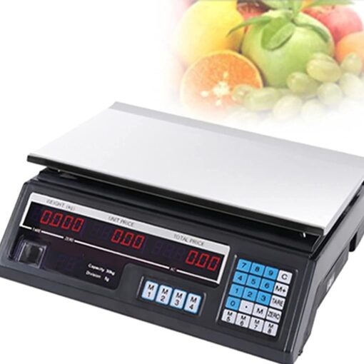 ZOCWJK Electronic Scales Digital Digital Commercial Price Scale Kitchen Scales, Digital Electronic Scale with LED Display, Market Scales for Supermarket Bulk Weighing, Frui(