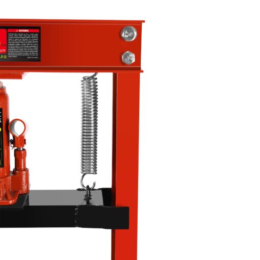 12 Ton Hydraulic Shop Floor Press with Pressure Gauge, Steel H-Frame Shop Press with Press Plates Adjustable Working Table, Floor Stand Jack for Gears and Bearings One Size - Image 5