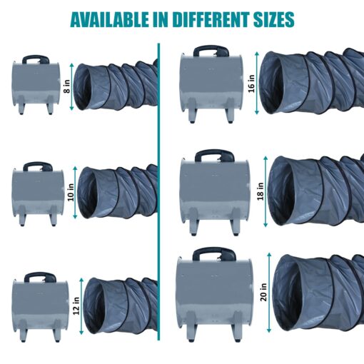 33FT Premium PVC Flexible Duct Hosing for Exhaust Fan -20 to 180°F (18 Inch ID) - Image 5