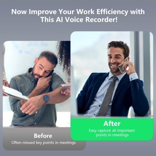AI Voice Recorder, Audio Recorder, No Fee Transcribe & Summarize with AI Technology, WEB｜APP Control｜Custom Summary｜117 Languages｜Wireless Charging, Voice Activated Recorder for Lectures/Meetings-Grey - Image 5