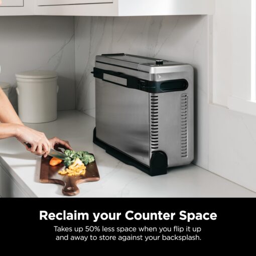 Ninja Foodi SP101/FT102CO Digital Fry, Convection Oven, Toaster, Air Fryer, Flip-Away for Storage, with XL Capacity, and a Stainless Steel Finish (Renewed) - Image 3
