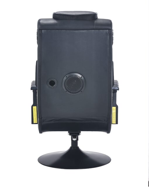 X Rocker Pro Lounging Video Gaming Pedestal Chair with Armrests, Built-In Audio & Vibration via Wireless Bluetooth, Foldable, Vegan Leather, 275 lbs Max, Black - Image 2