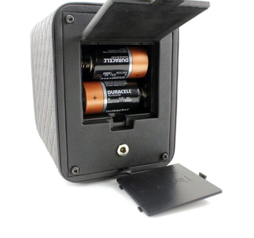 Heiden Monaco Single Watch Winder - Black Leather - Battery Powered or AC Adapter, 12 Program Settings, Diamond Stitched Vegan Leather, Soft Linen Interior, Large Interior Space for Large Watches - Image 4