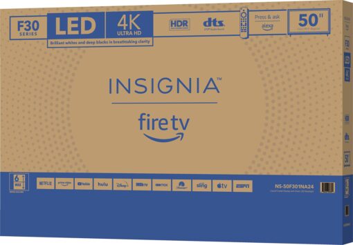 INSIGNIA 50-inch Class F30 Series LED 4K UHD Smart Fire TV with Alexa Voice Remote (NS-50F301NA24) - Image 2