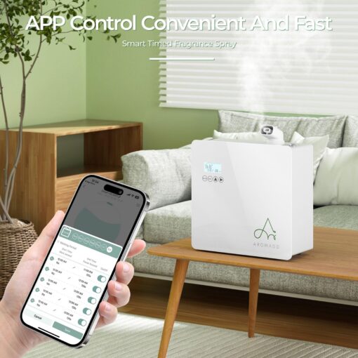 2025 Upgraded 3500 Sq.Ft Smart Scent Machine - HVAC System, Whole House Aroma & Hotel Collection Diffuser, Waterless Essential Oil Diffuser for Home, Office, 600ML Capacity, Cold Air Tech (White) - Image 3