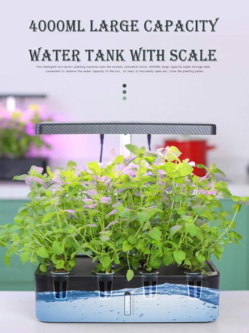 12 Pots Hydroponics Growing System, Indoor Herb Garden Starter Kit, Soilless Cultivation Plant Germination Kits, Grow Light for Home Gardening Vegetables - Image 8