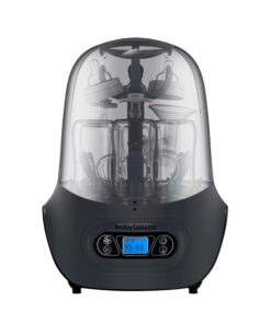 Baby Brezza Baby Bottle Sterilizer and Dryer Machine – Electric Steam Sterilization - Universal Fit - Pacifiers, Glass, Plastic, and Newborn Feeding Bottles, Charcoal