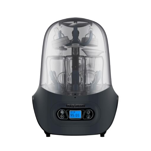 Baby Brezza Baby Bottle Sterilizer and Dryer Machine – Electric Steam Sterilization - Universal Fit - Pacifiers, Glass, Plastic, and Newborn Feeding Bottles, Charcoal