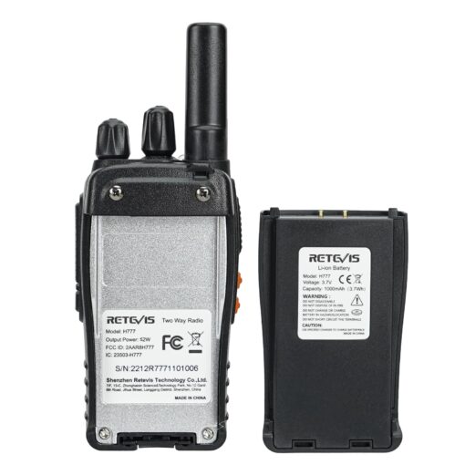 Retevis H-777 2 Way Radios Walkie Talkies Long Range, Rechargeable Two Way Radios, Hand Free Adults Walkie Talkies with Charging Base(Black, 20 Pack) - Image 3