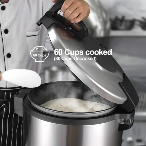 YBSVO 60-Cup (Cooked) Commercial Rice Cooker and Warmer - Image 3