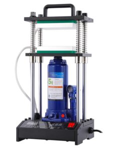 5 Ton Portable Hydraulic Heat Press Machine 4.99 x 2.99 Inch Dual Heating Plates with Dual Temperature Controllers LED Screen