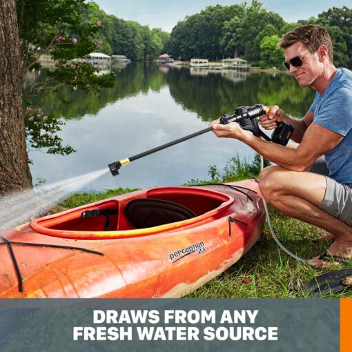 WORX WO7046 Hydroshot 20V PowerShare 2.0 Ah Portable Power Cleaner with 2 Batteries - Image 4
