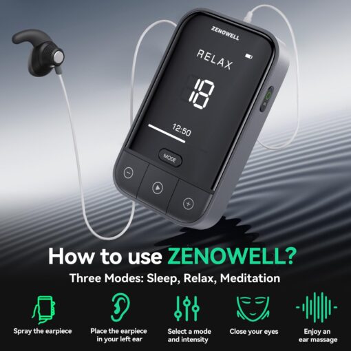 ZENOWELL Auricular Vagus Nerve Stimulator | Sleep Aid Device | Patented Vagus Nerve Wearable Device for Restore Calm, Stress Relief and Recover | Relaxation Device for Long-Term Wellness - Image 6