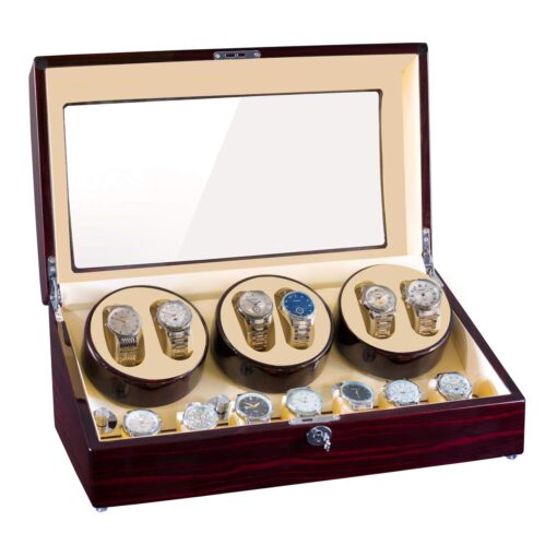 JQUEEN Six Watch Winders 7 Storages with Three Quiet Mabuchi Motors - Image 8