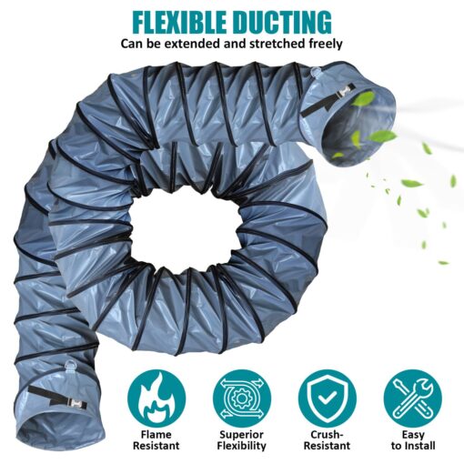 33FT Premium PVC Flexible Duct Hosing for Exhaust Fan -20 to 180°F (18 Inch ID) - Image 4