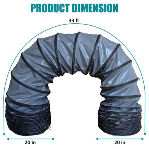 33FT Premium PVC Flexible Duct Hosing for Exhaust Fan -20 to 180°F (20 Inch ID) - Image 6