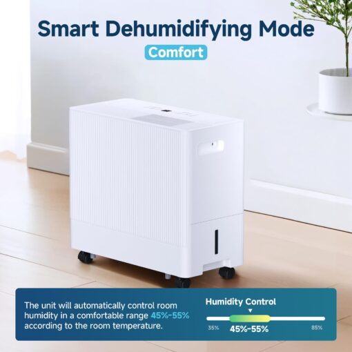 35 Pints Dehumidifier for Basement with Drain Hose,3000 Sq.Ft Dehumidifiers for Home,With 24-Hour Timer Function,Automatic Defrost,Multiple Dehumidification Modes,Suitable for Large Rooms - Image 5