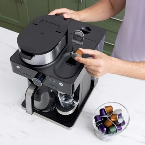 Ninja CFN602 Espresso & Coffee Barista System with Ristretto Function, Single-Serve Coffee, Compatible with Nespresso Capsule, 12-Cup Carafe, Built-in Frother, Cappuccino & Latte Maker (Renewed) - Image 5