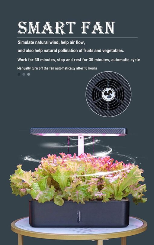 12 Pots Hydroponics Growing System, Indoor Herb Garden Starter Kit, Soilless Cultivation Plant Germination Kits, Grow Light for Home Gardening Vegetables - Image 5