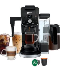 Ninja CFP451CO DualBrew System 14-Cup Coffee Maker, Single-Serve Pods & Grounds, 4 Brew Styles, Built-In Fold Away Frother, 70-oz. Water Reservoir & Carafe, Black (Renewed)
