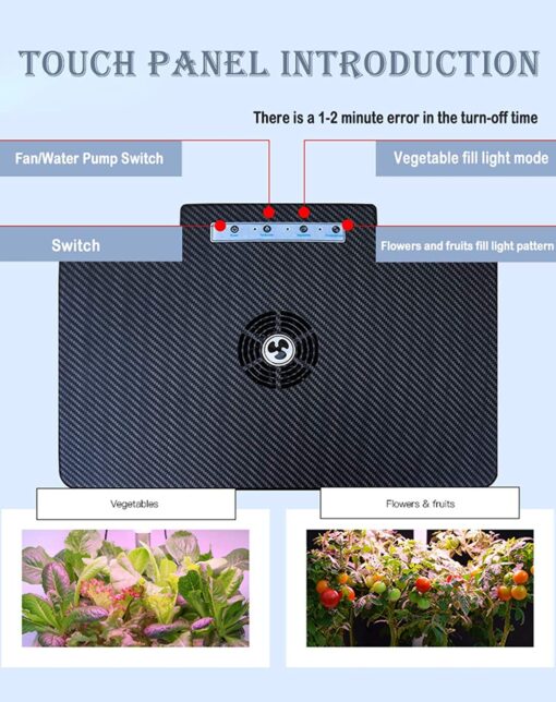 12 Pots Hydroponics Growing System, Indoor Herb Garden Starter Kit, Soilless Cultivation Plant Germination Kits, Grow Light for Home Gardening Vegetables - Image 6