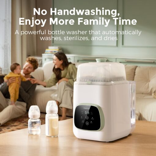 Momcozy KleanPal Pro Baby Bottle Washer, Sterilizer & Dryer - All-in-One Cleaning Machine for Bottles, Pump Parts & Baby Essentials - Time-Saving & Effortless Care - Image 9