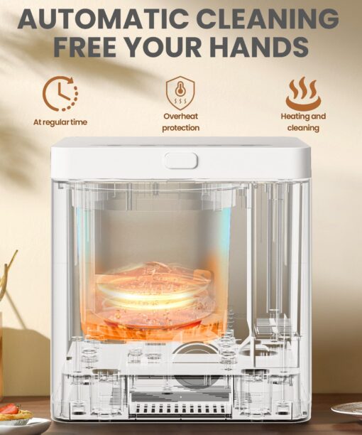 3L Electric Composter for Kitchen, Smart Compost Bin for Countertop, Odorless/Auto-Clean/LED Display, Turn Food Waste into Fertilizer in 4/6 hrs - Image 3
