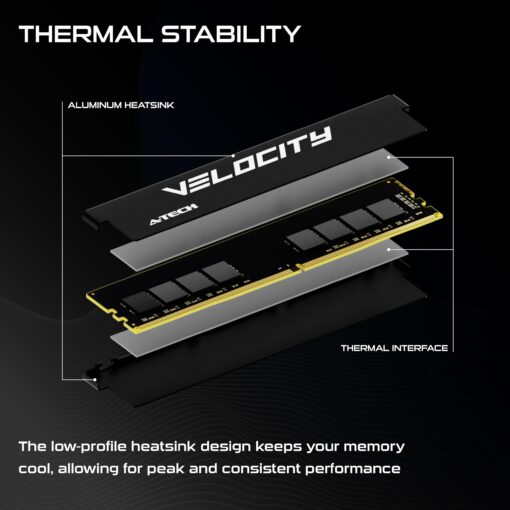 A-Tech Velocity RAM 64GB (2x32GB) DDR4 3200MHz (PC4-25600) XMP 2.0 UDIMM 1.2V Non-ECC DIMM 288-Pin Desktop Computer Gaming Memory - AV2K32G4D32X - Image 5