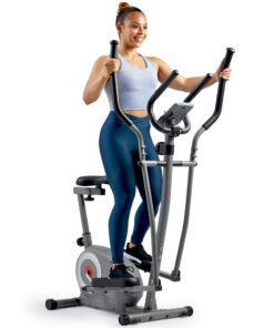 Sunny Health & Fitness Essential Smart 2-in-1 Cross Trainer Elliptical Bike, Magnetic Training Machine for Adult/Seniors Home Gym Cardio Exercises, Free SunnyFit App Bluetooth Connection - SF-E322004
