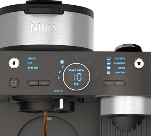 Ninja CFN602 Espresso & Coffee Barista System with Ristretto Function, Single-Serve Coffee, Compatible with Nespresso Capsule, 12-Cup Carafe, Built-in Frother, Cappuccino & Latte Maker (Renewed) - Image 9