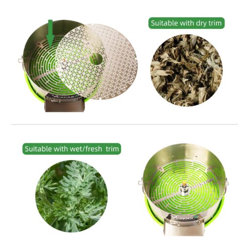 YEZFARM Electric 16 Inch Bud Leaf Bowl Trimmer Machine,Wet Dry Hydroponic Cutting Machine,Stranded Flower Rotary Cut for Hydroponic Plant Bud and Flower,Sharp Stainless Steel Blade, Silicone Tray - Image 6