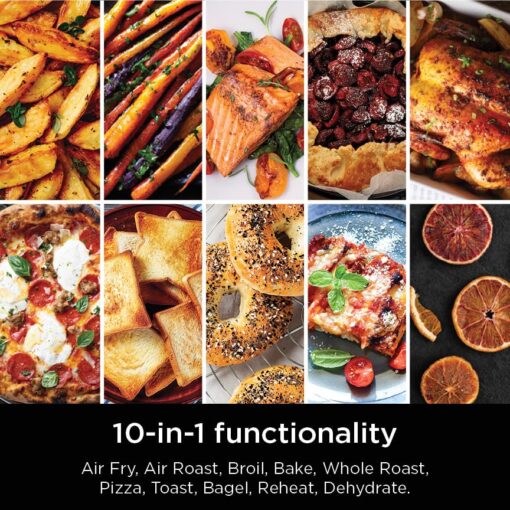 Ninja Air Fryer & Toaster Oven, Prestige Smart XL, Countertop Oven, Bakes up to 20 Cookies, Fits up to a 12lb Turkey, Pizza, Toast, Bake, Air Fry & Reheat, 1800 Watts, Stainless Steel, DT501 - Image 10