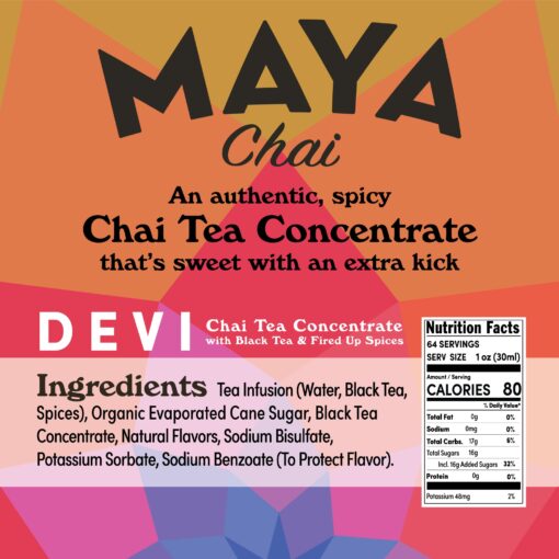 Maya Chai Tea Concentrate, Devi, Extra Spice, Heritage Recipe, Pump Included, 64 Fluid Ounce (Pack of 6) - Image 5