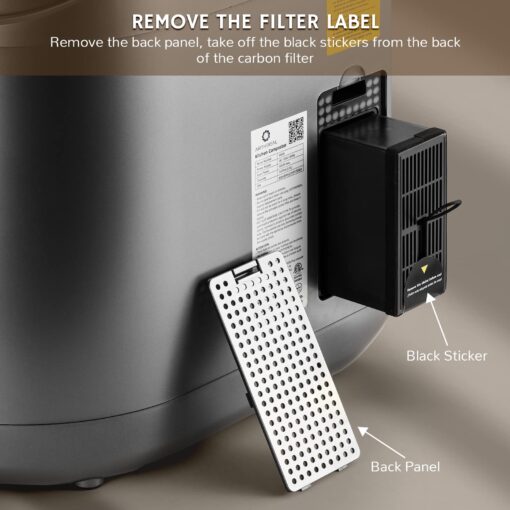 Airthereal Revive Electric Kitchen Composter, SHARKSDEN Tri-Blade, Turn Food Waste and Scraps into Dry Compost Fertilizer for Plants, R500 Gray - Image 4
