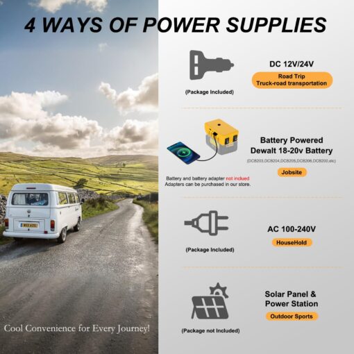 12v Car Refrigerator, Electric Cooler 28 Quart, Portable Fridge with Wheels, Freezer Compressor Cooler -4℉~68℉ 12/24V DC 100~240V AC Support App Control for Truck, Camping, Road Trips, Travel, RV - Image 9