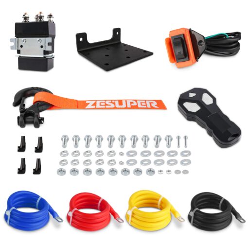 ZESUPER 4500-lb Waterproof Winch Waterproof IP67 Electric Winch with Hawse Fairlead, with Both Wireless Handheld Remote (Steel Cable) - Image 3