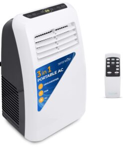 3-in-1 Portable Air Conditioner with Built-in Dehumidifier Function,Fan Mode, Remote Control, Complete Window Mount Exhaust Kit
