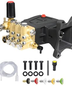 YAMATIC Horizontal Triplex Plunger Pressure Washer Pump 1" Shaft 4000 PSI 3.5 GPM, Replacement for Simpson AAA 90034, 90039,90038, Honda GX340, GX390, GX270 for Industrial Gas Powered Washers