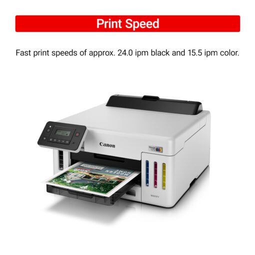Canon MegaTank GX5120 Wireless Single Function Printer, Print Only for Small Office with Auto 2-Sided Printing, White - Image 4