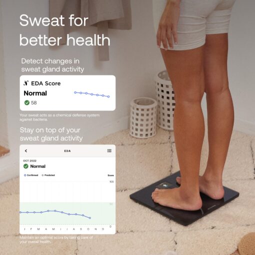 WITHINGS Body Comp - Scale for Body Weight and Complete Body Analysis, Wi-Fi & Bluetooth, Baby Digital Scale, Accurate Visceral Fat, Heart Health, Scales Compatible with Apple, FSA/HSA - Image 3